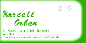 marcell orban business card