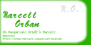 marcell orban business card